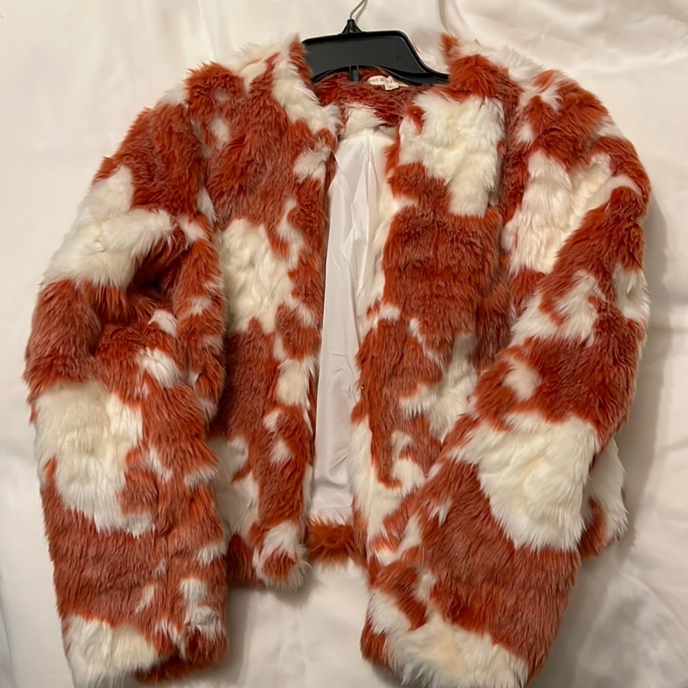 Faux fur bomber jacket